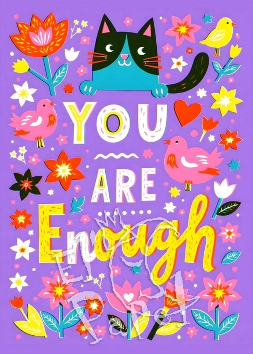 Motivatie ansichtkaart 'You are enough'