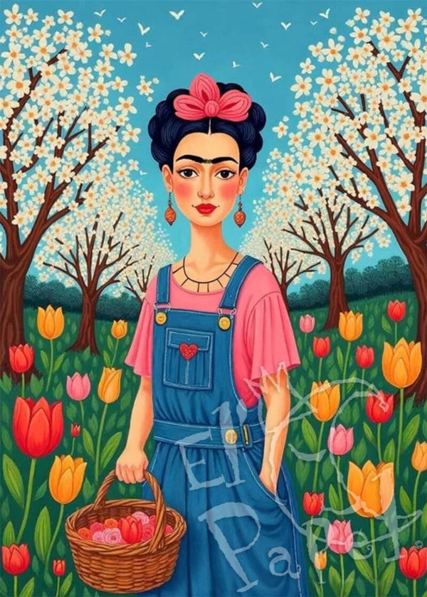 Ansichtkaart 'Voorjaar Frida'