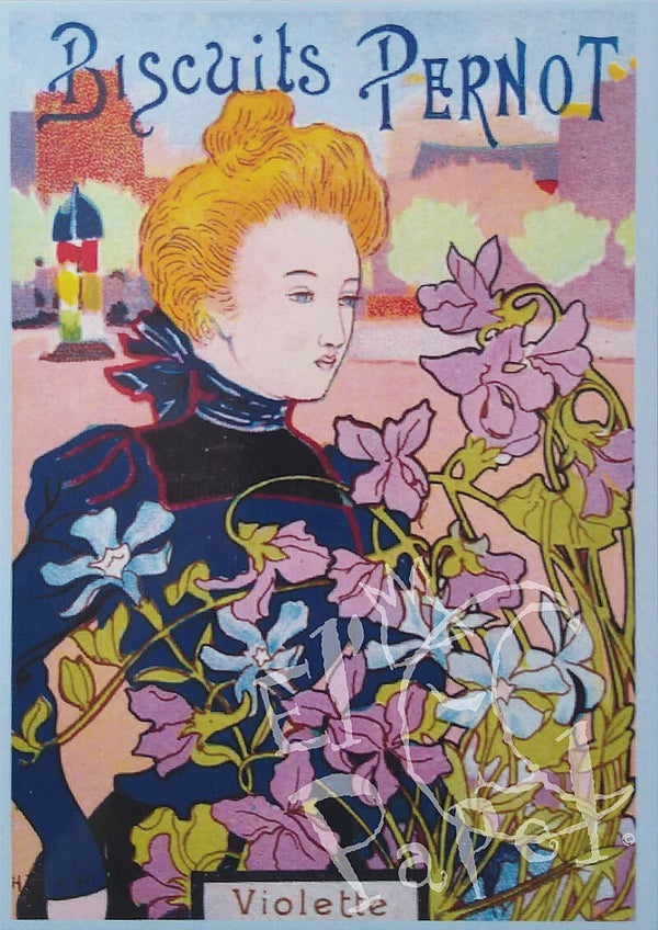 Ansichtkaart Biscuits Pernot 'Violette'
