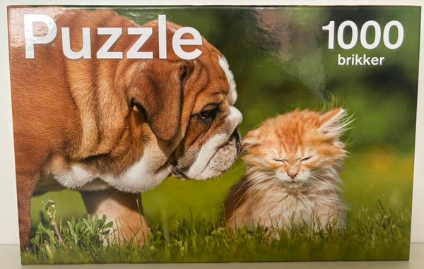 Puzzle - Bulldog/kitten