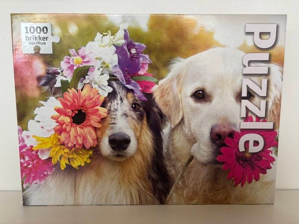 Puzzle - Dogs and flowers