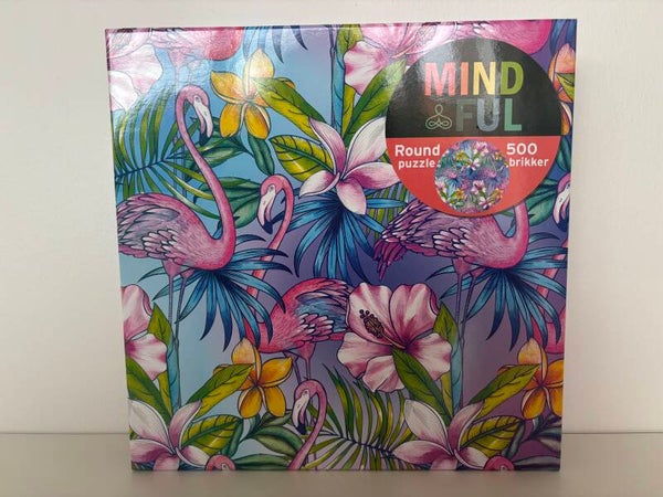 Mindful Round - Flamingos