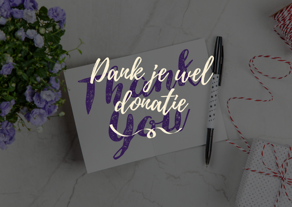 Een dank je wel donatie