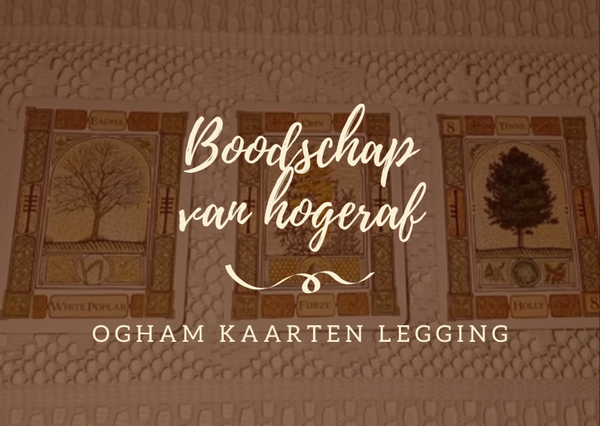 Boodschap van hogeraf met Ogham (Keltische bomen) kaarten + Oud-Griekse astrologie