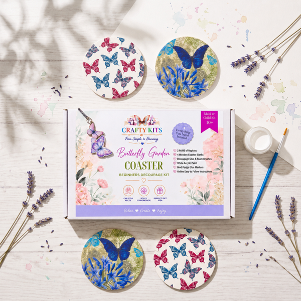 Beginner Floral Garden Decoupage Coaster Kit