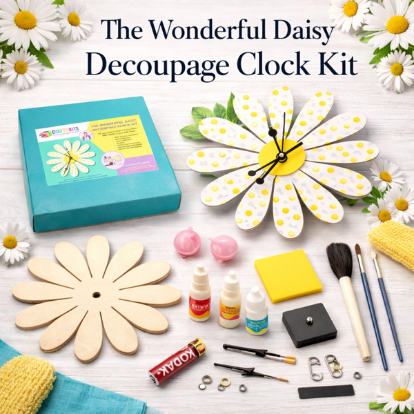The Wonderful Daisy Clock Decoupage Kit