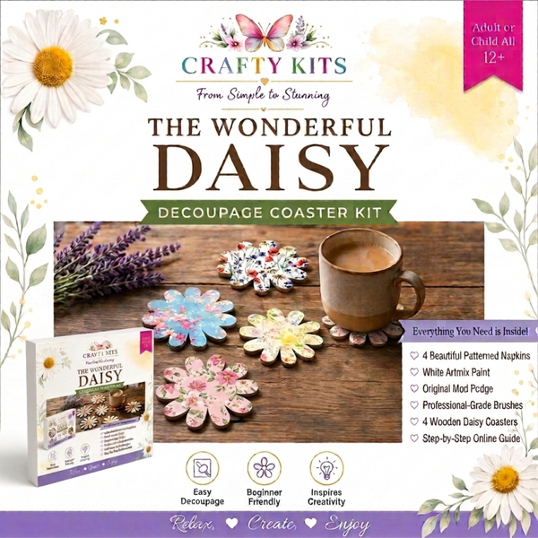 The Wonderful Daisy Decoupage Coaster Retail Kit
