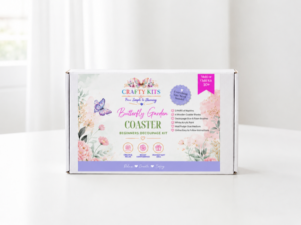 Butterfly Garden Decoupage Coaster Kit