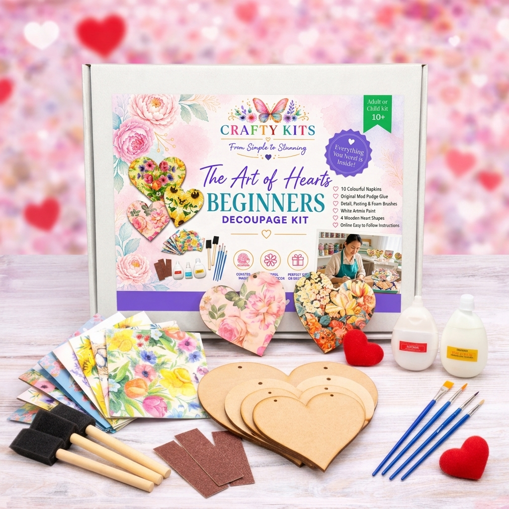 The Art of Hearts decoupage Kit