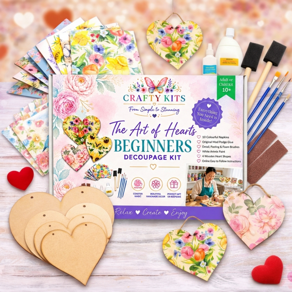 The Art of Hearts decoupage Kit Retail