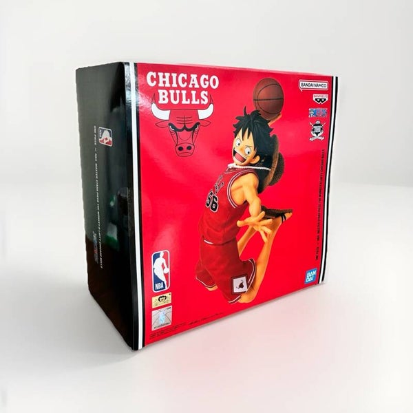 ONE PIECE Rufy NBA Chicago Bulls Figure One Piece Limited Nuovo