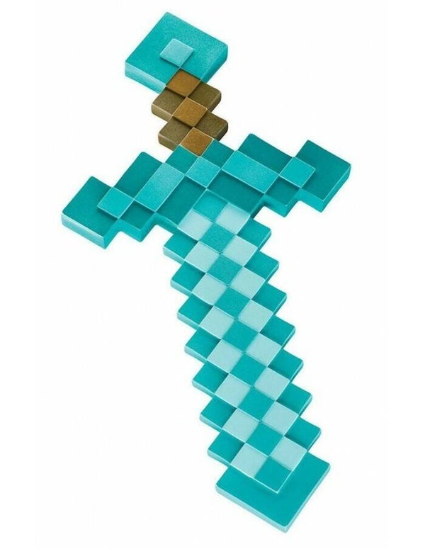 MINECRAFT DIAMOND SWORD PLASTIC REPLICA SPADA 51 CM
