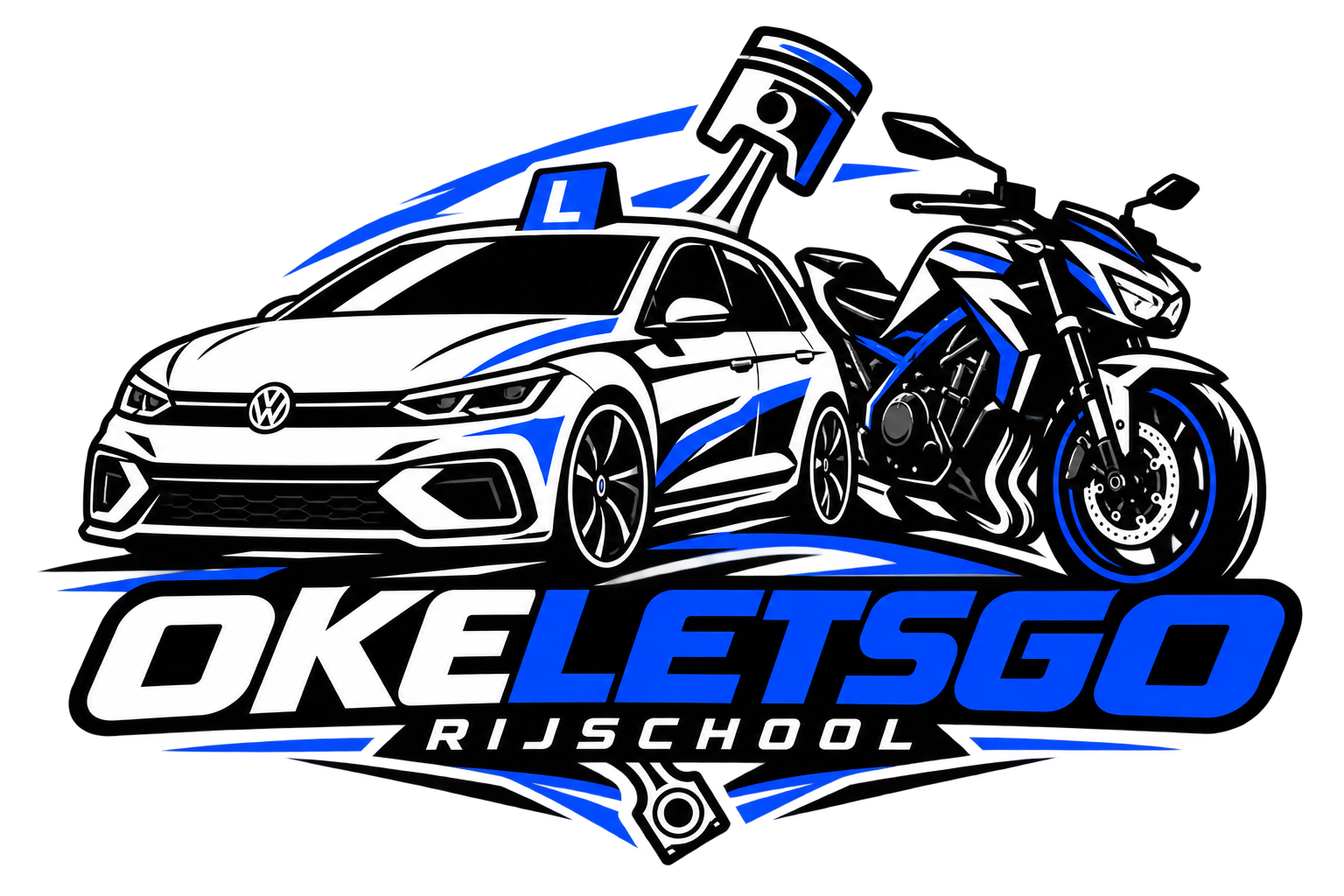 motor en auto rijles bij Rijschool Rijen Okeletsgo. Rijden in een Volkswagen Polo