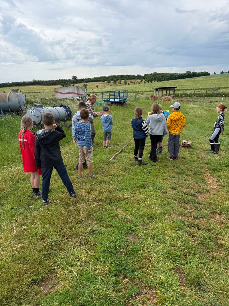 Bogenschießen für Kinder beim Ferienangebot auf dem Philippshof