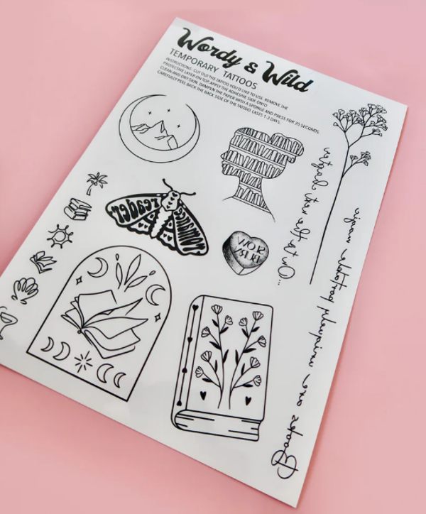 Bookish Temporary Tattoos