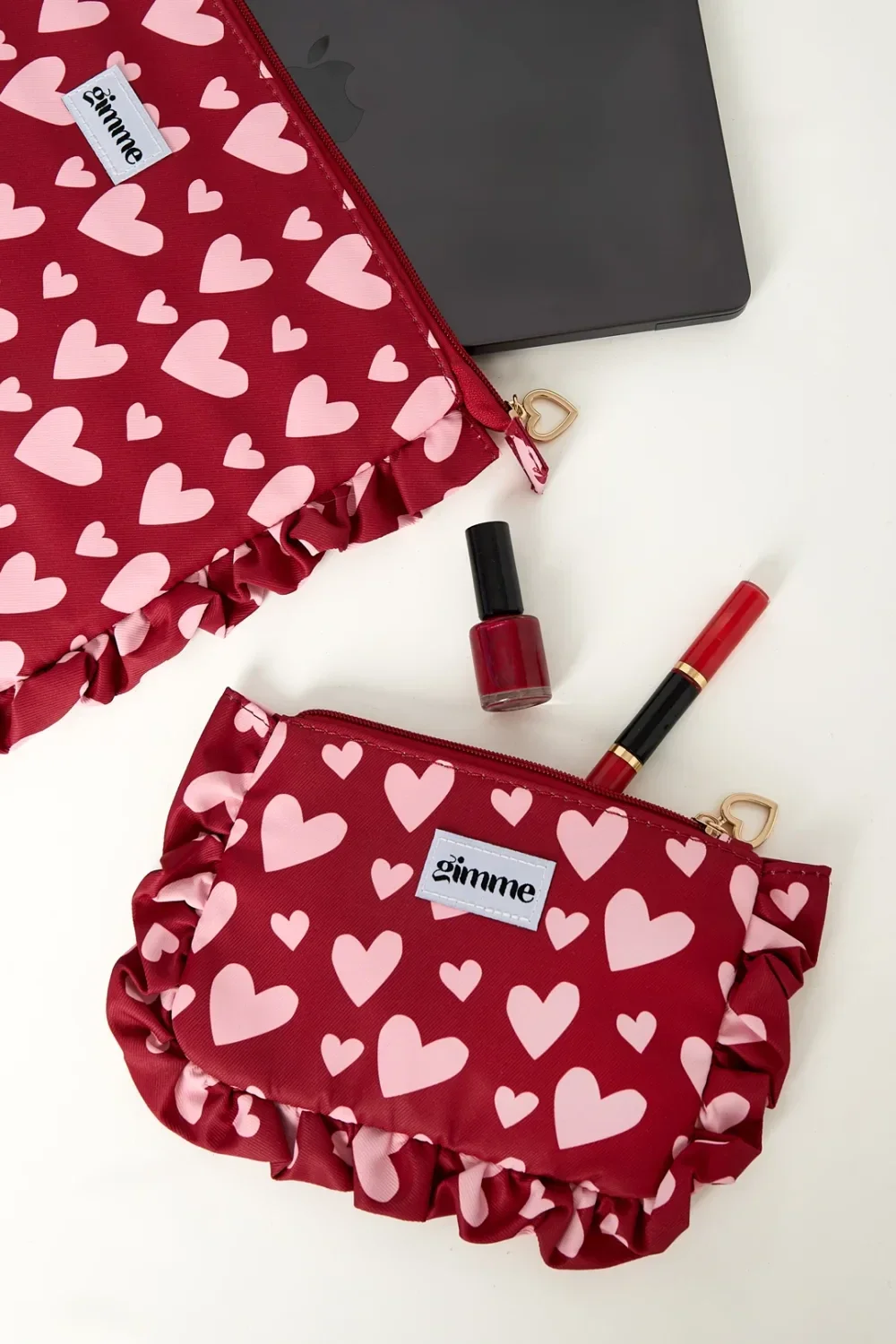 Make-Uptasje Hart Casual Red