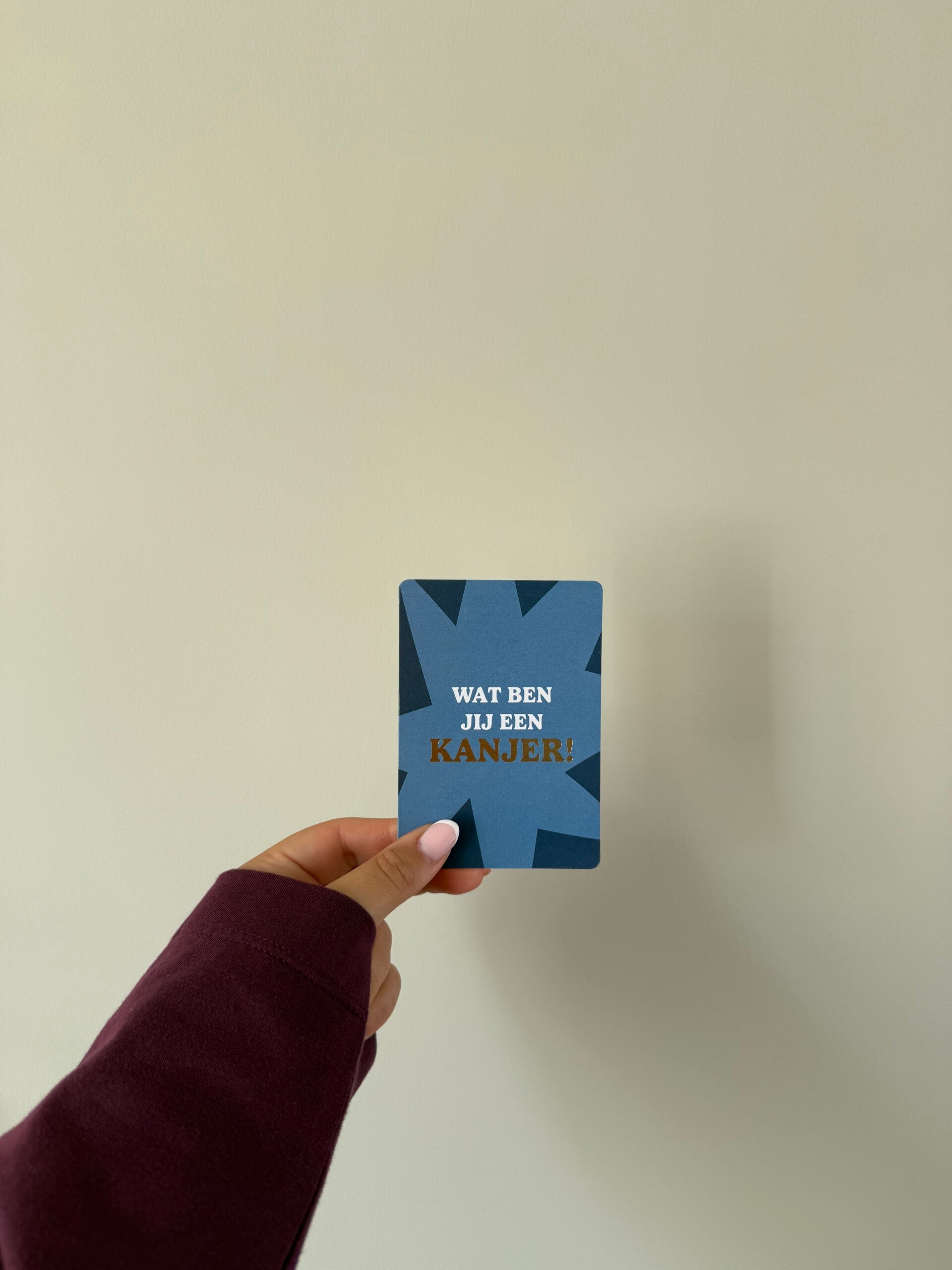 Cadeaukaartje - Wat ben jij een kanjer! + goudfolie