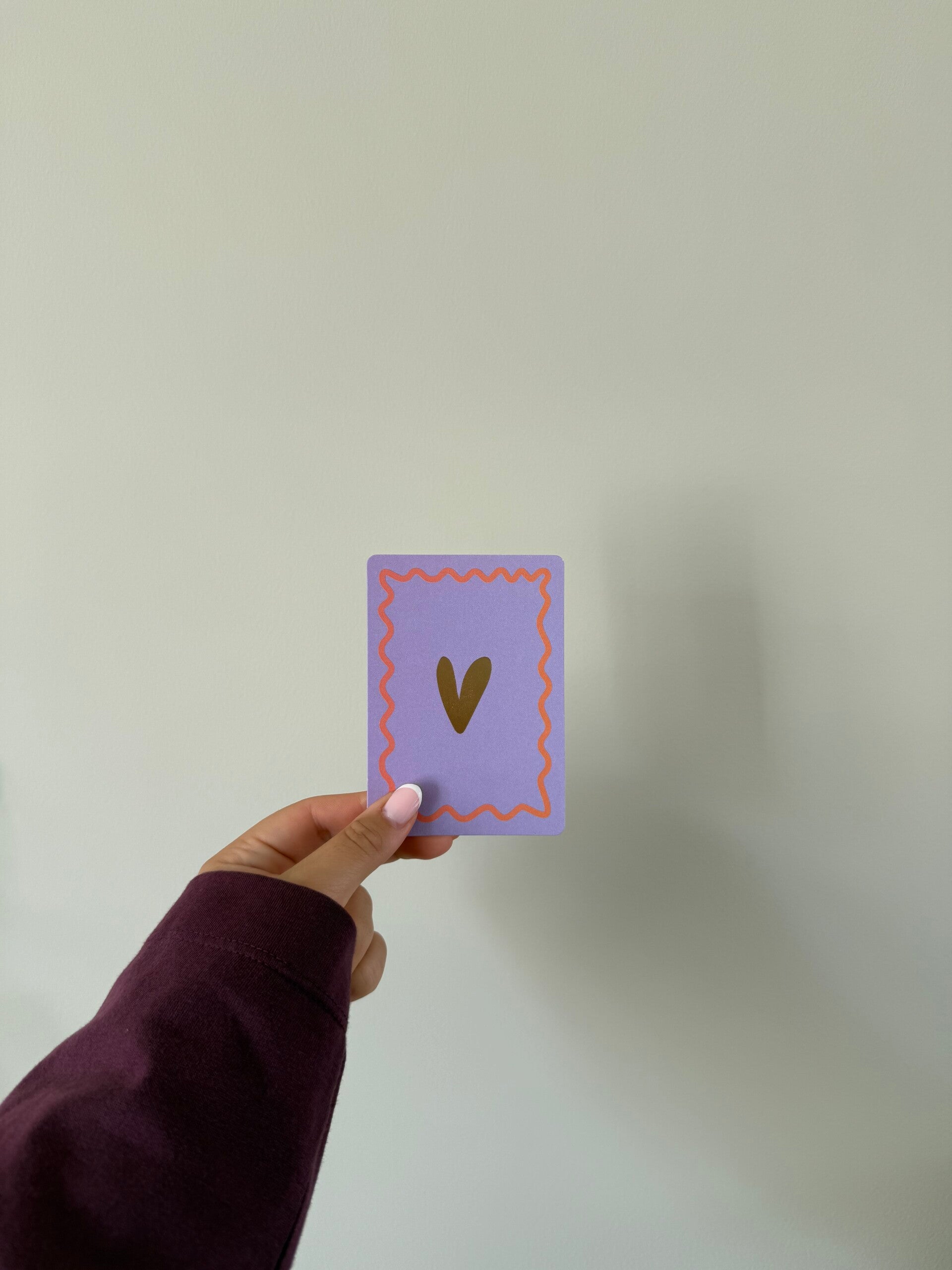 Cadeaukaartje - purple heart