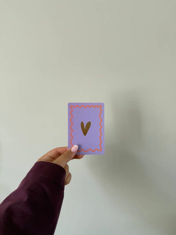Cadeaukaartje - purple heart