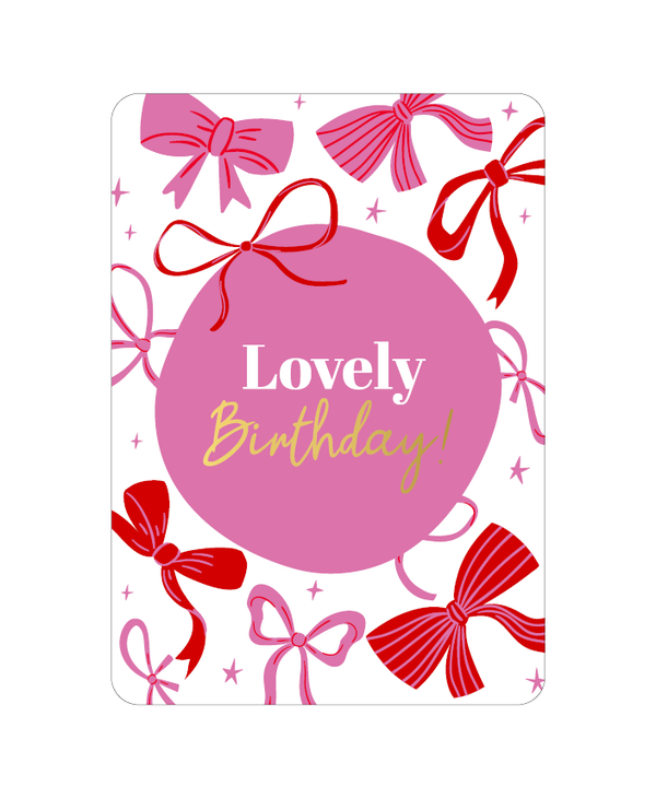 Wenskaarten - Lovely Birthday + Goudfolie