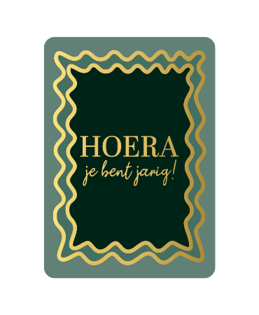 Wenskaarten - Hoera je bent jarig! + Goudfolie
