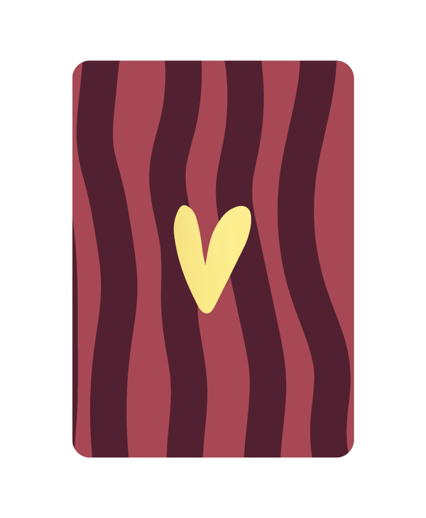 Wenskaarten - Hartje + Goudfolie