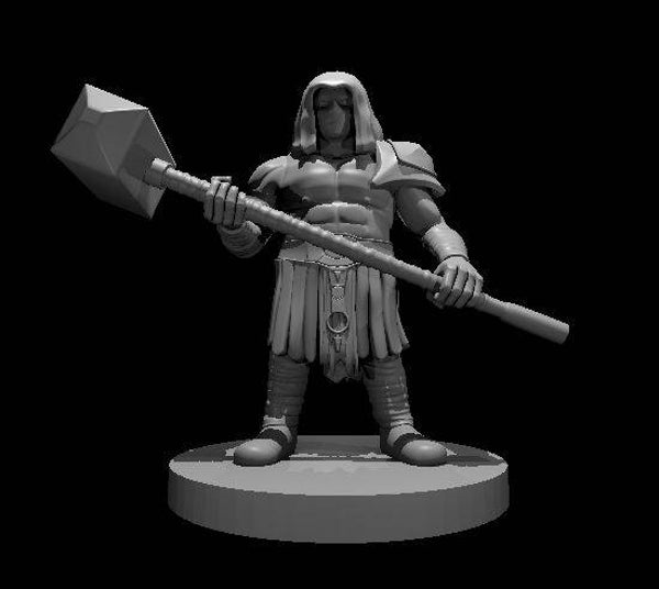 Dwarf Barbarian with a Maul and mask