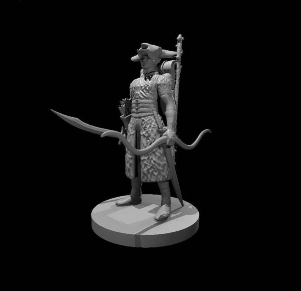 Elf Male Druid with Skull helm