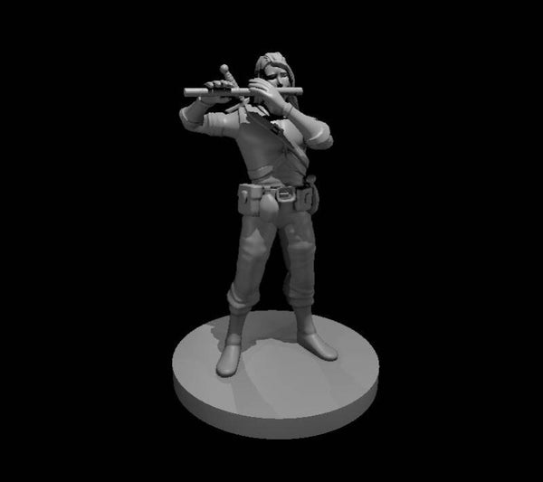 Elf Female Bard with Flute