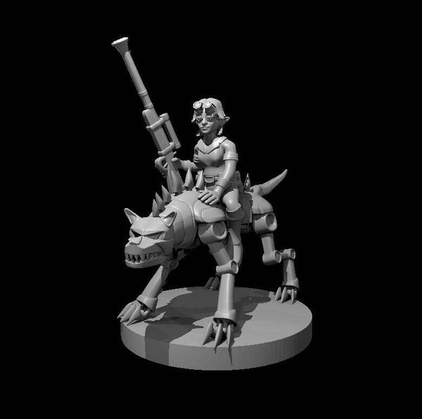 Gnome Female Artificer with Iron Defender mount