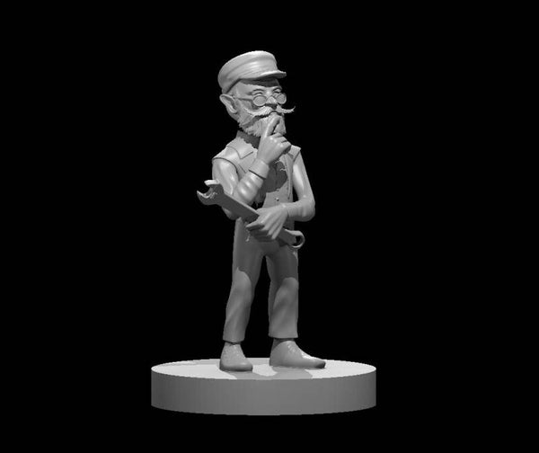 Gnome Male Artificer old and pondering