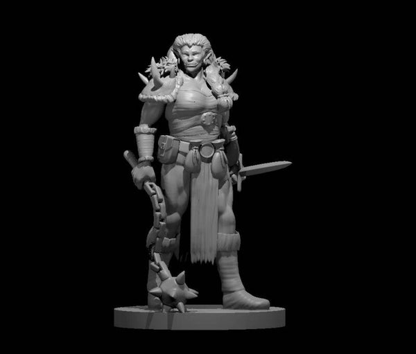 Half-Orc Female Barbarian 3