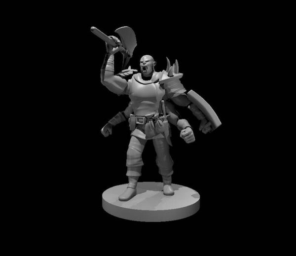 Half-Orc Male Barbarian Four Armed