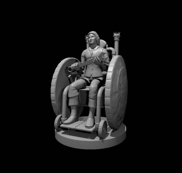 Human Male Artificer in battle wheelchair