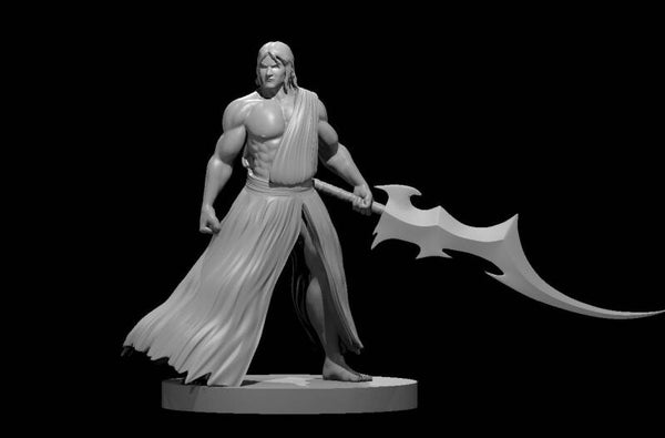 Human Monk 8 Kensai With Fantasy Sword