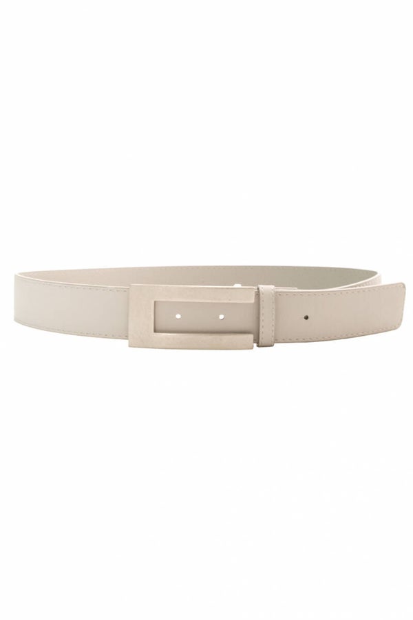 CEINTURE PVC GRIS BOUCLE ARGENT