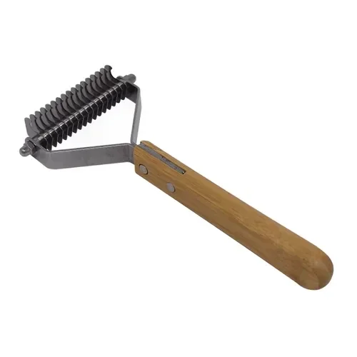 Bamboo Groom Dematting Comb with 17 Teeth