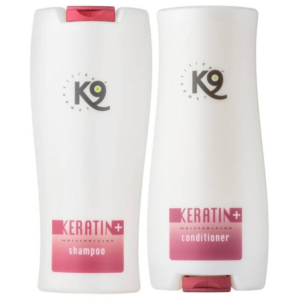 K9 Keratin+ Moisturizing Set - een set shampoo + conditioner met keratine, regenererend en hydraterend honden- en kattenhaar