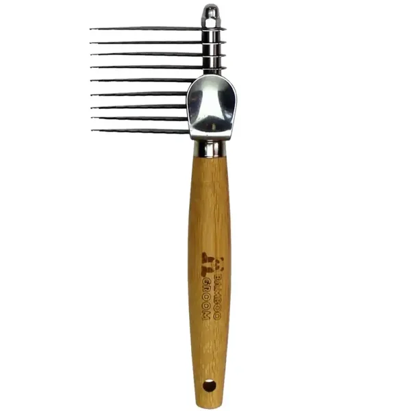 Bamboo Groom Dematting Rake Large - - bamboe vilthark voor een grote hond