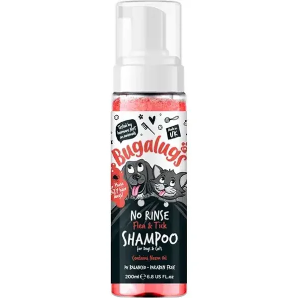 ** Bugalugs No Rinse Flea & Tick Shampoo 200ml