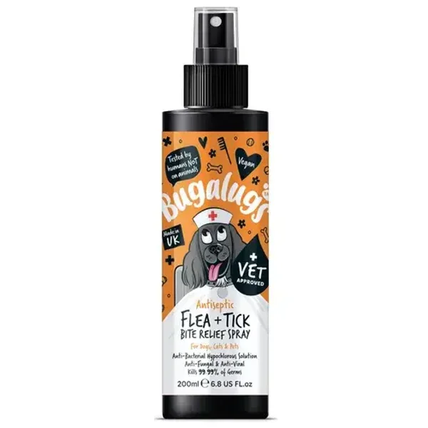 ** Bugalugs Antiseptic Flea & Tick Bite Relief Spray 200ml