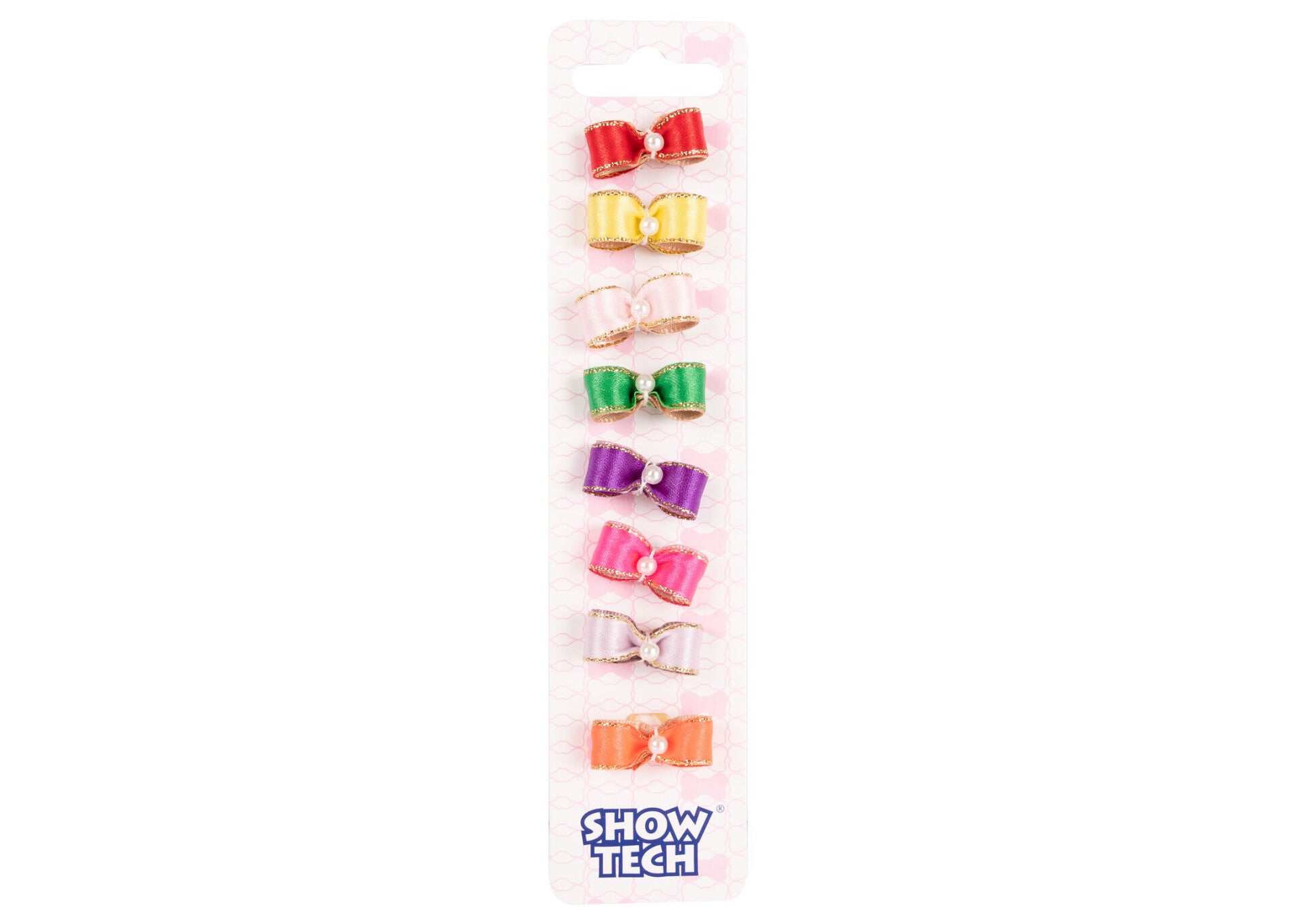 Show Tech Molly Pearl Bow met Elastiek 8 stuks Strikjes 3cm