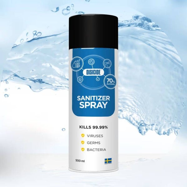 Disicide Sanitizer Spray 500ml - een universeel preparaat voor hygiënische desinfectie van handen en oppervlakken, in een sprayvorm