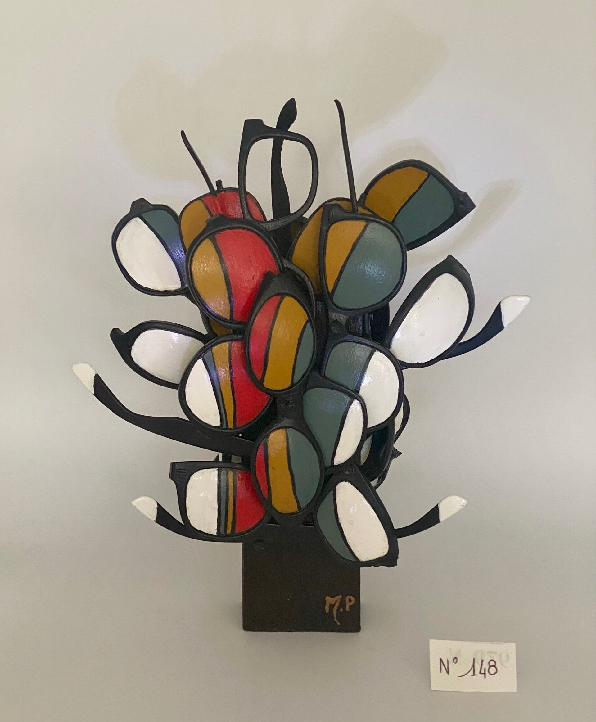 composition 3D colorée et aérienne