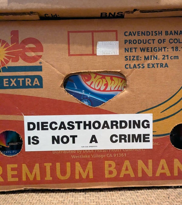 Diecasthoarding is not a crime sticker