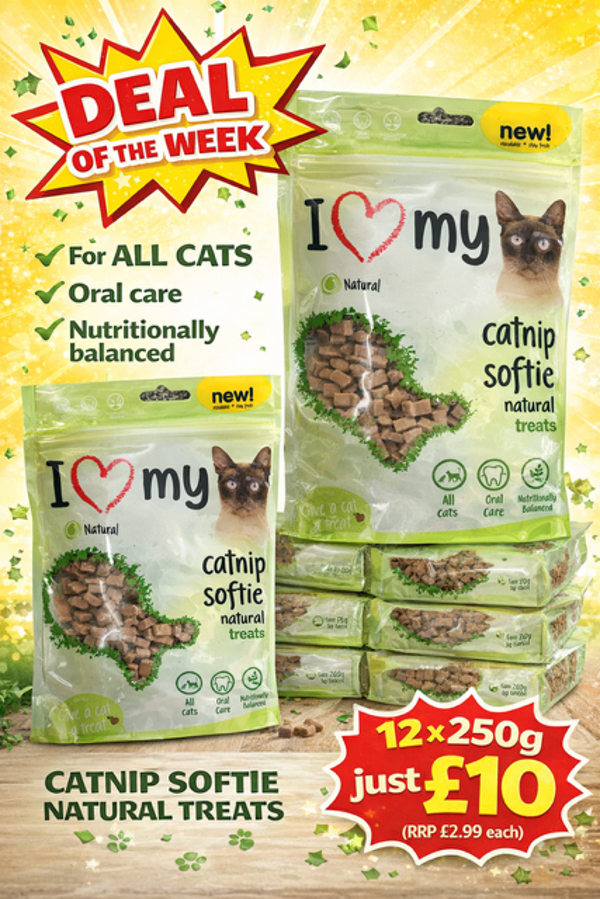 12 x I Love My Cat Catnip Softies (12 x 250g)
