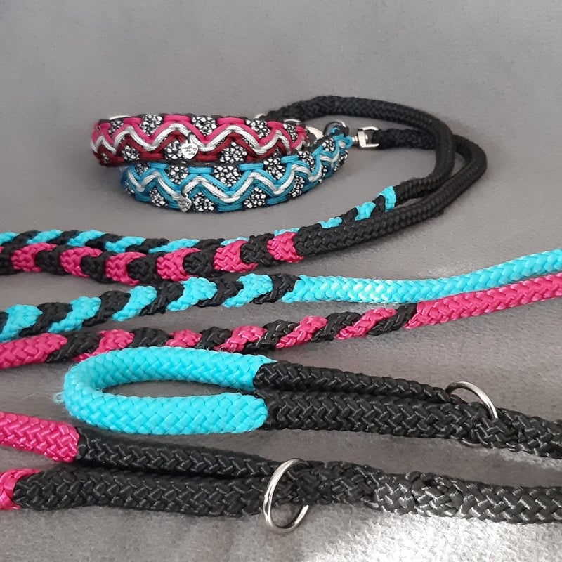 Agilitylijn 8 mm gevuld met paracord halsgedeelte