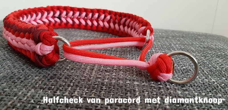 Paracord halsband met halfcheck paracord sluiting