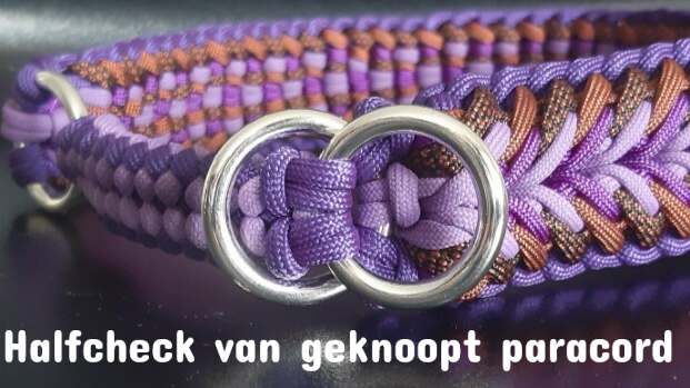 Paracord halsband met halfcheck paracord sluiting