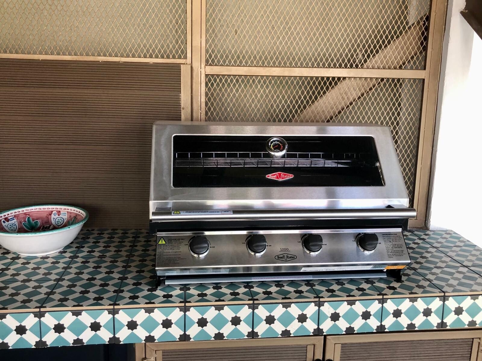 BBQ area equipment at Trithea Villa
